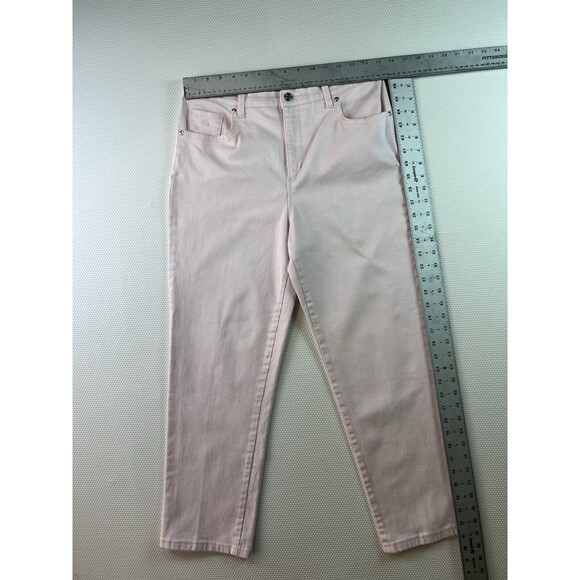 2 Pairs Gloria Vanderbilt Amanda Jeans Pink & Charcoal Grey Womens 10 NWT - Picture 3 of 16